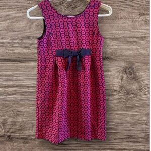 LILLY PULITZER EUC GIRLS DRESS PINK NAVY BLUE SLEEVELESS WINTER FALL SZ XL 14 16